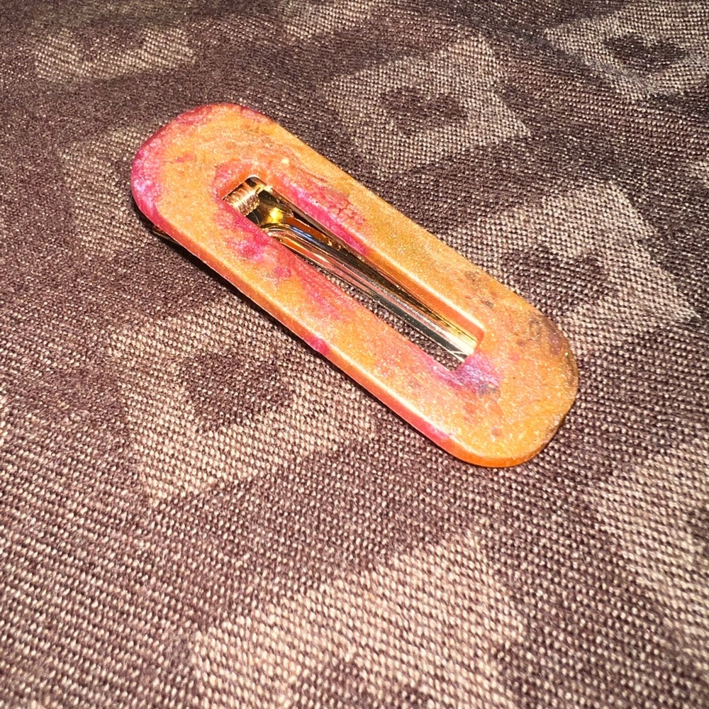 Handmade resin hair clip